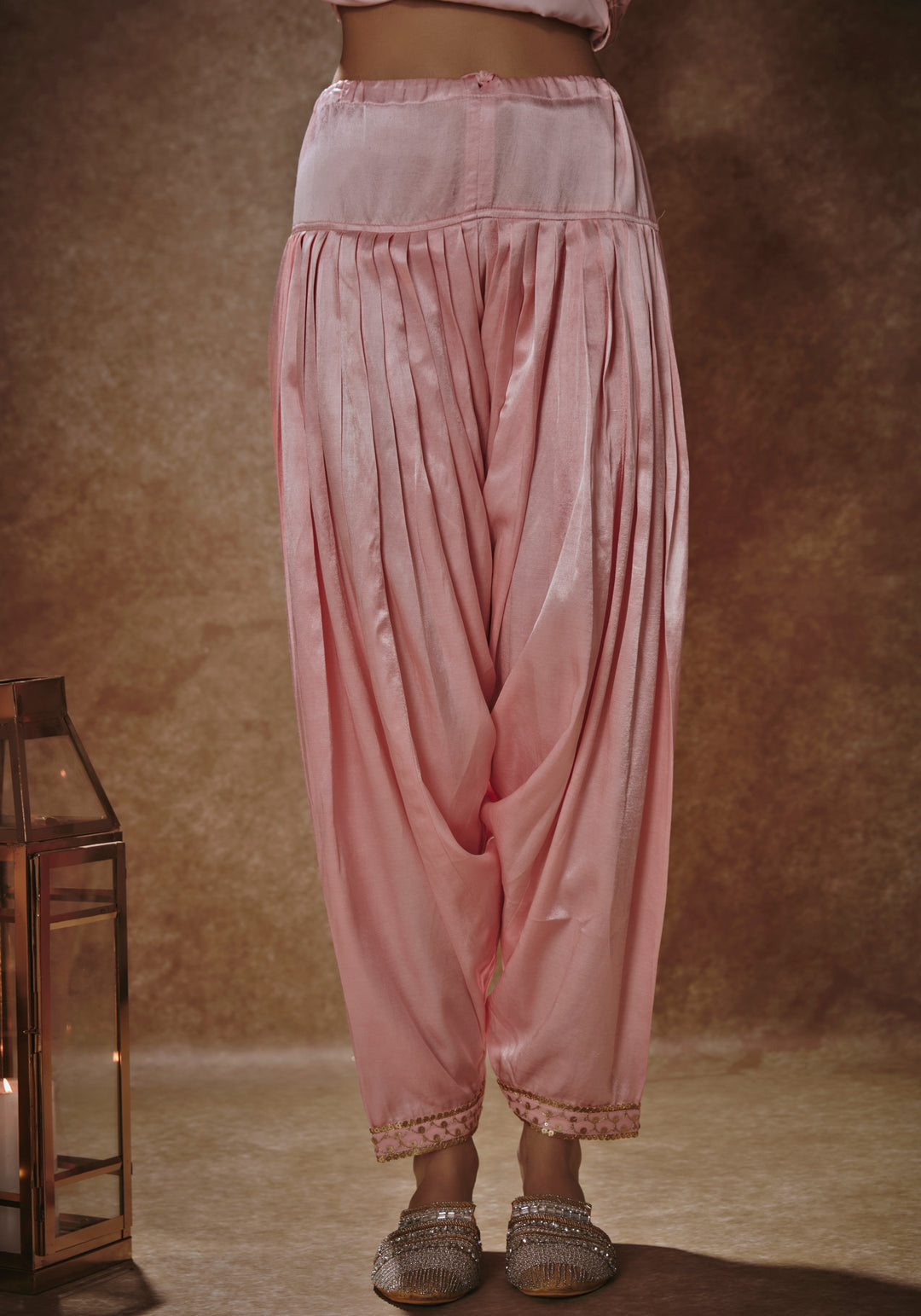 Blush Pink And Gold Kurta Salwar Set