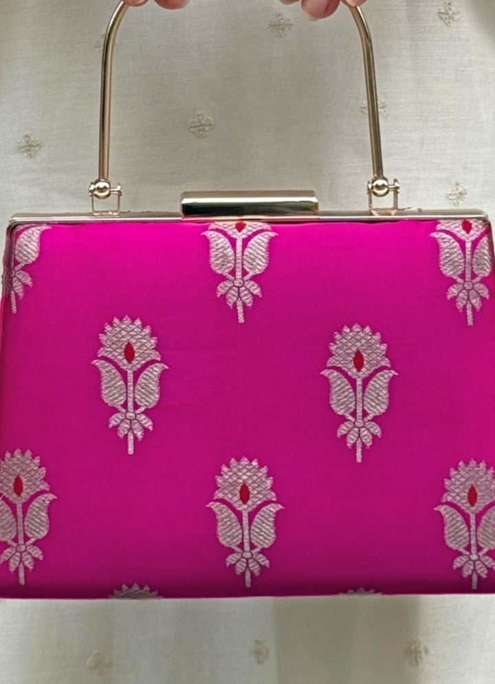 Pink Silk Clutch