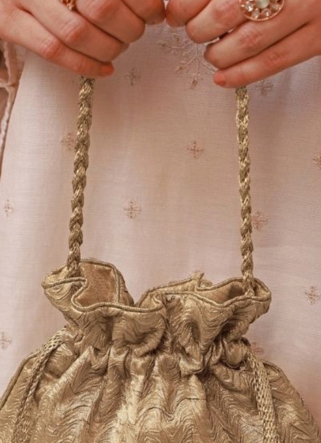 Gold Gota Embroidered Potli