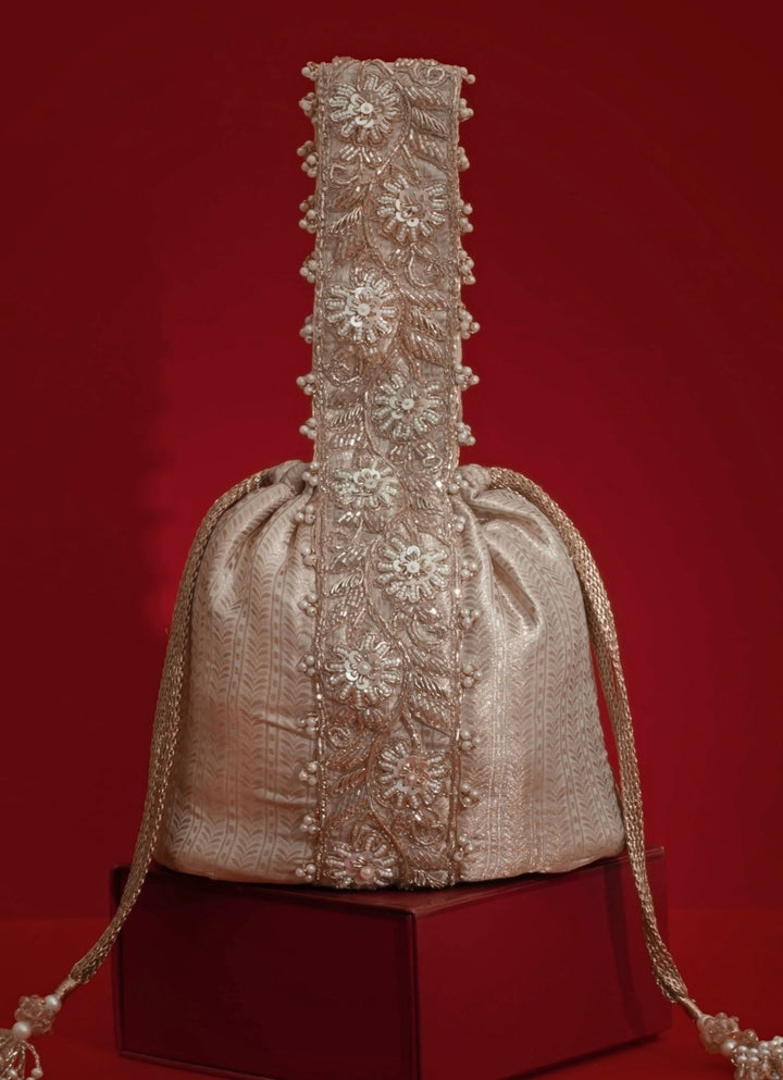 Champagne Organza Bucket Bag