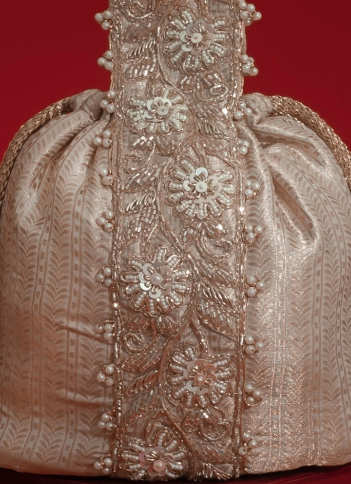 Champagne Organza Bucket Bag