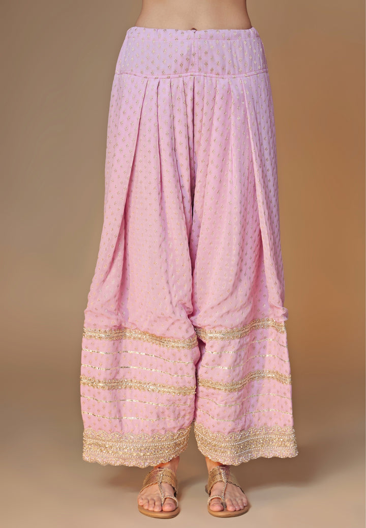 Lilac Banarasi Silk Kurta Salwar Set
