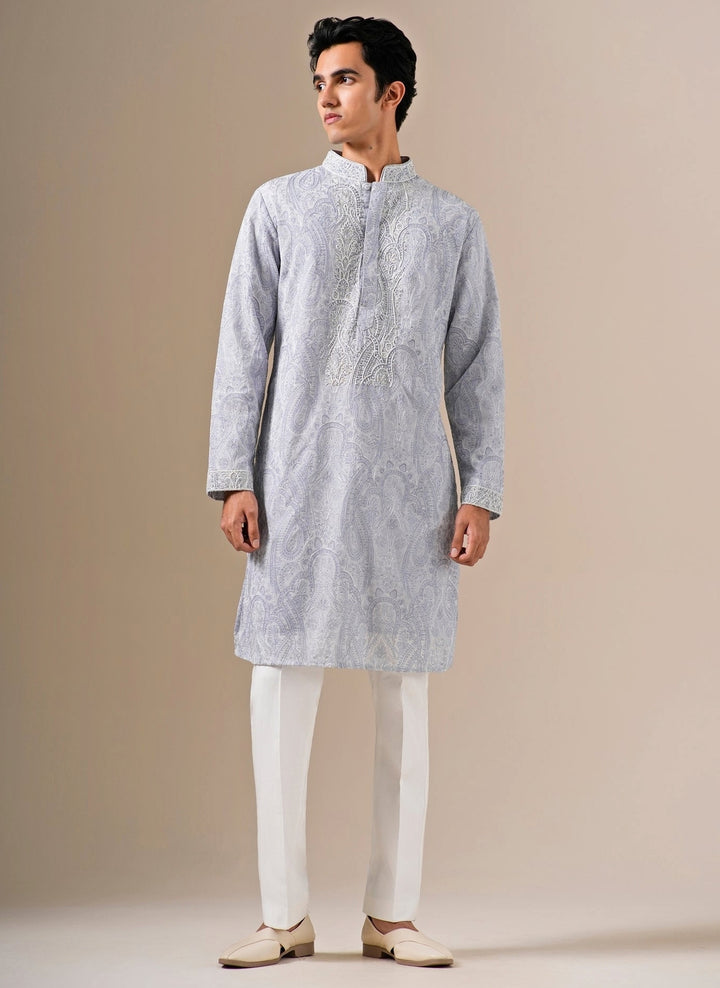 Powder Blue Georgette Kurta Set