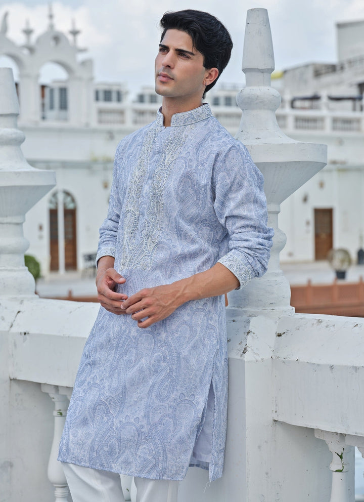 Powder Blue Georgette Kurta Set