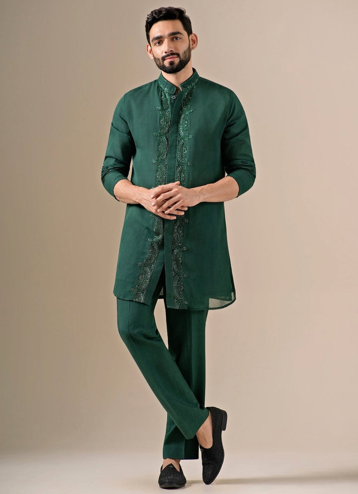 Emerald Green Georgette Kurta Set