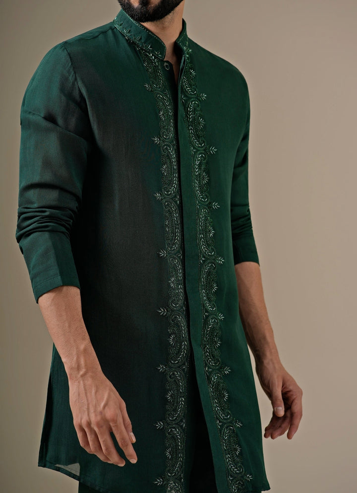 Emerald Green Georgette Kurta Set