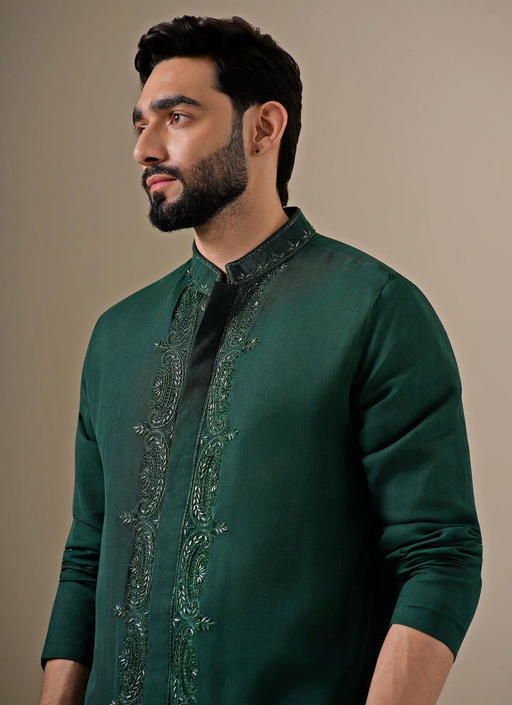 Emerald Green Georgette Kurta Set