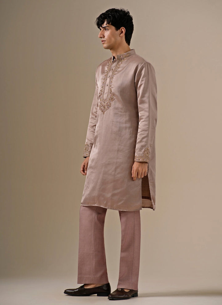 Dusty Lavender Silk Blend Kurta Set