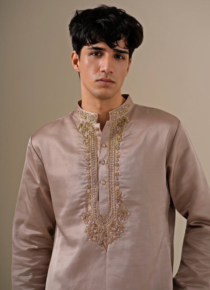 Dusty Lavender Silk Blend Kurta Set