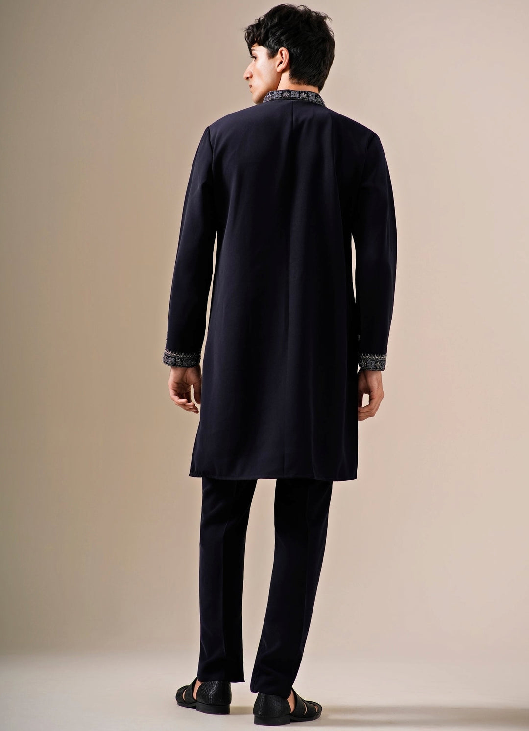 Midnight Blue Crepe Kurta Set