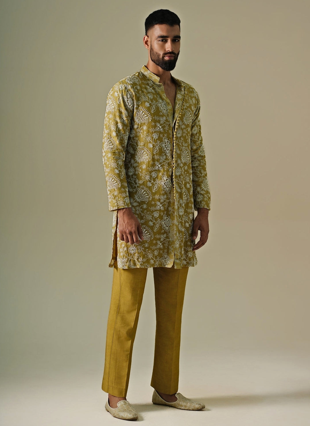 Green Georgette Kurta Pants Set