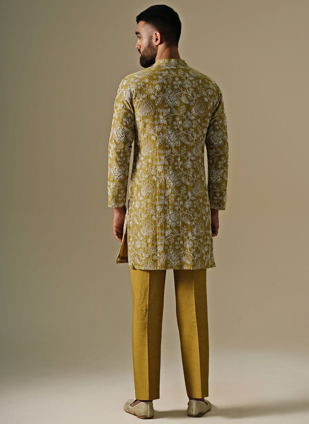 Green Georgette Kurta Pants Set