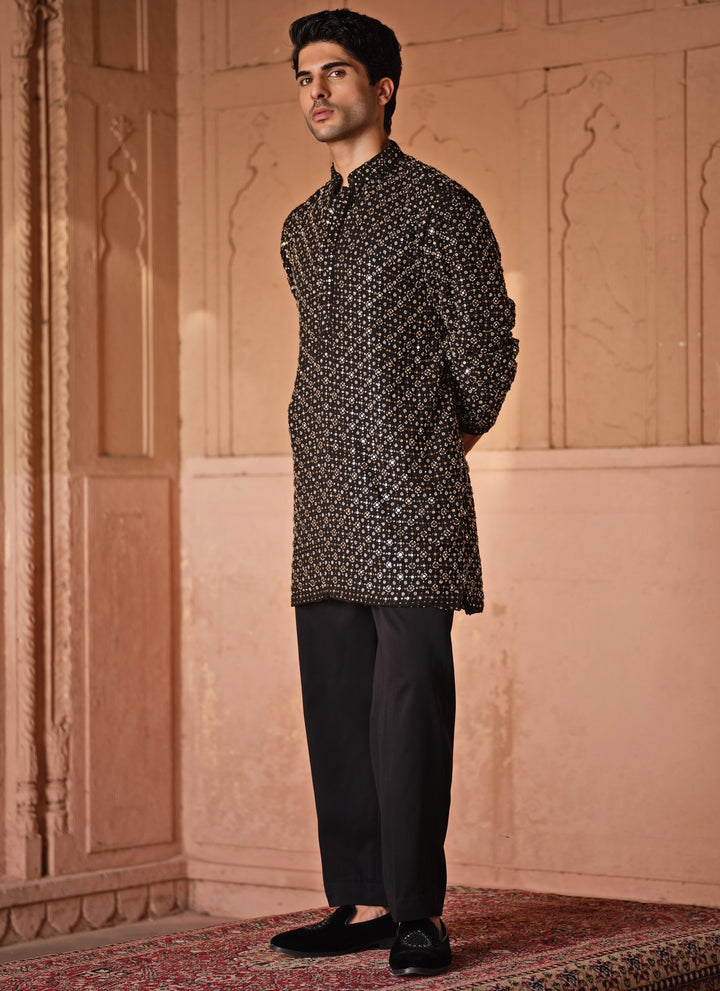 Black Mirror Georgette Kurta Pants Set