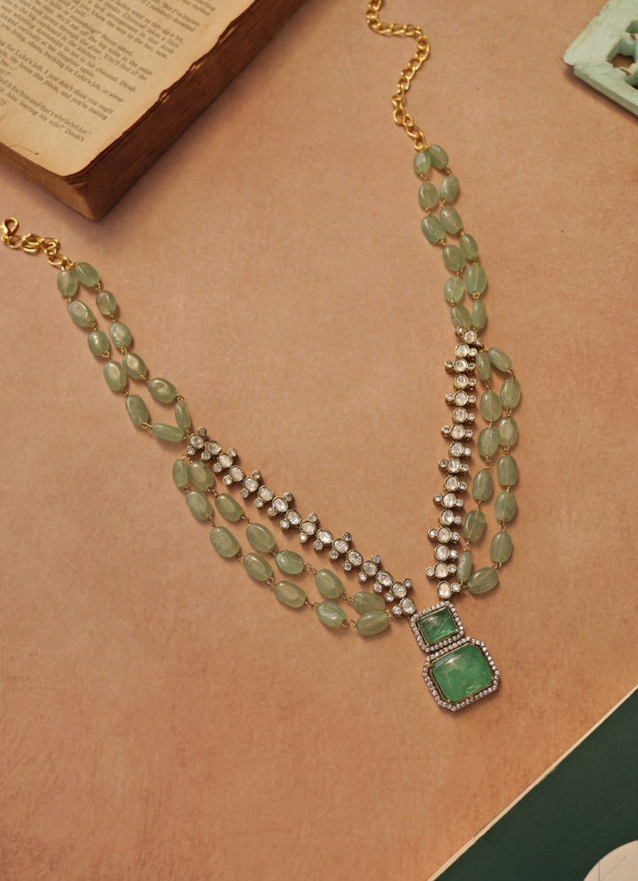 Mint Green Polki  Necklace