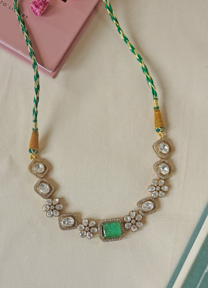 Lush Green Polki Choker Necklace