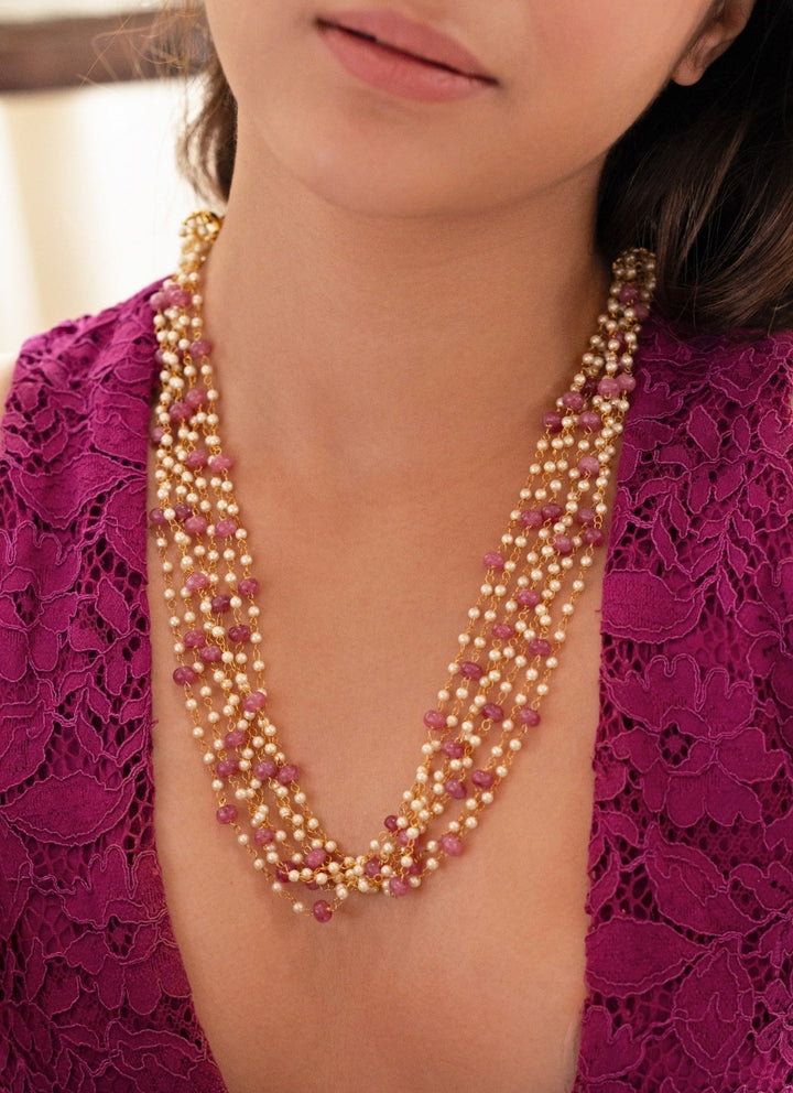 Pink Pearls Necklace