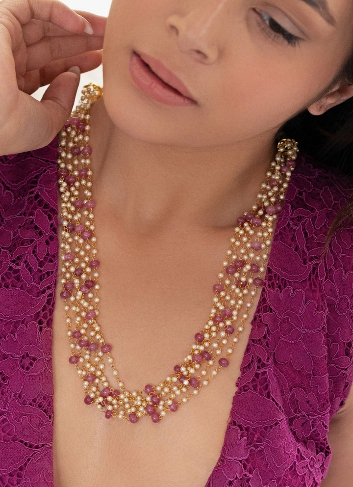 Pink Pearls Necklace
