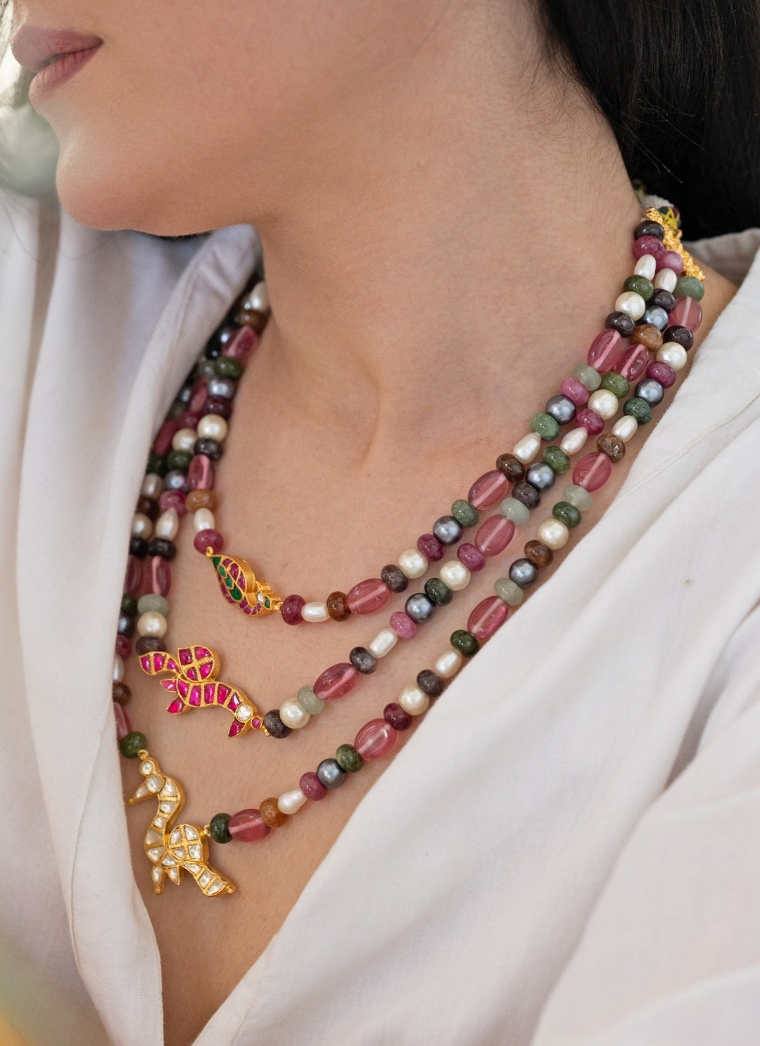 Multicolored Pearl Necklace