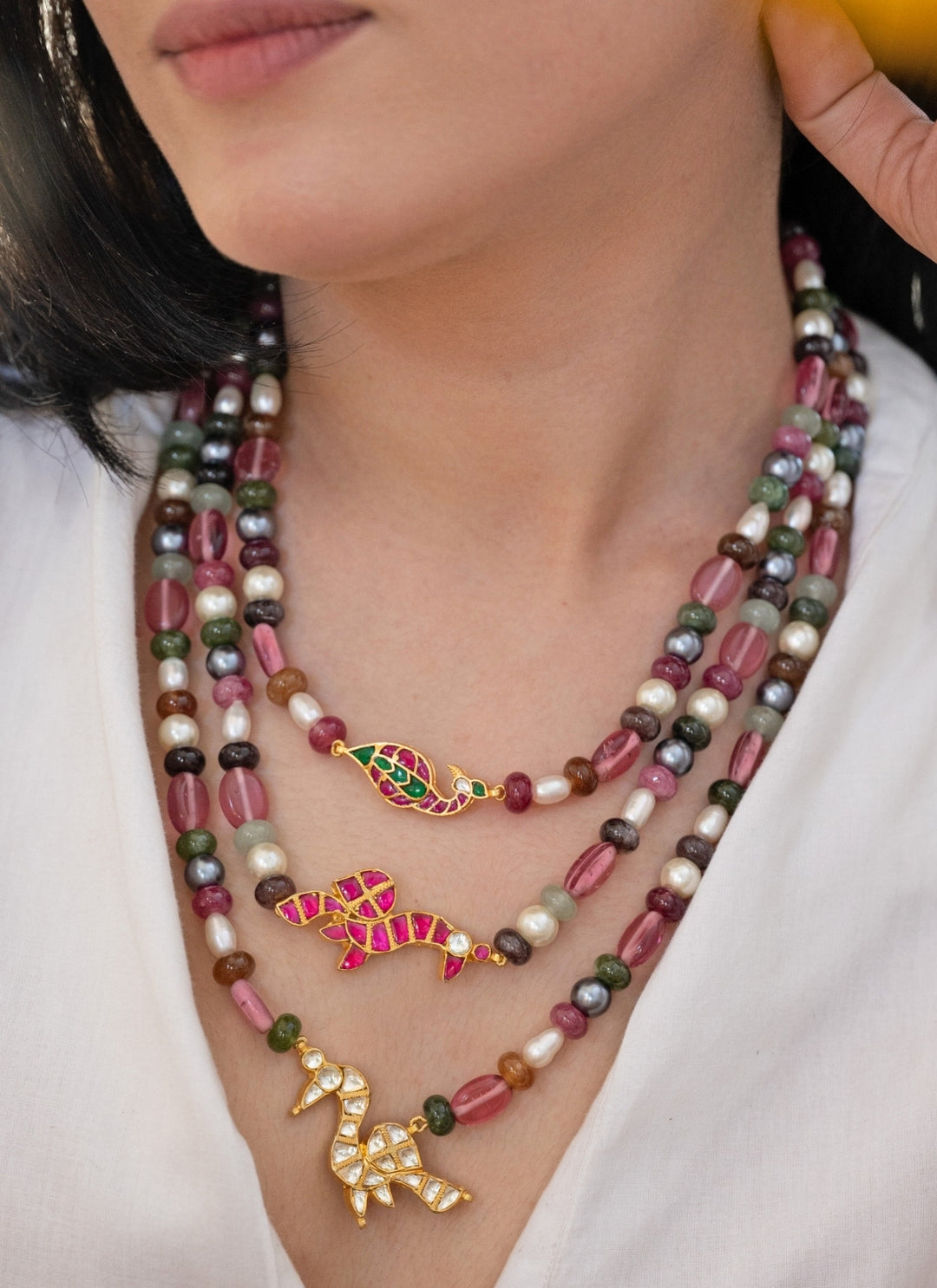 Multicolored Pearl Necklace