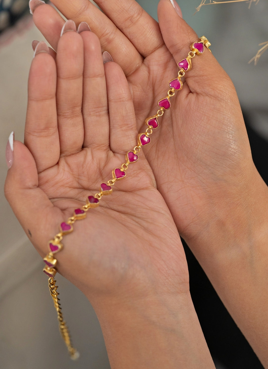 Gold Plated Red Kundan Necklace