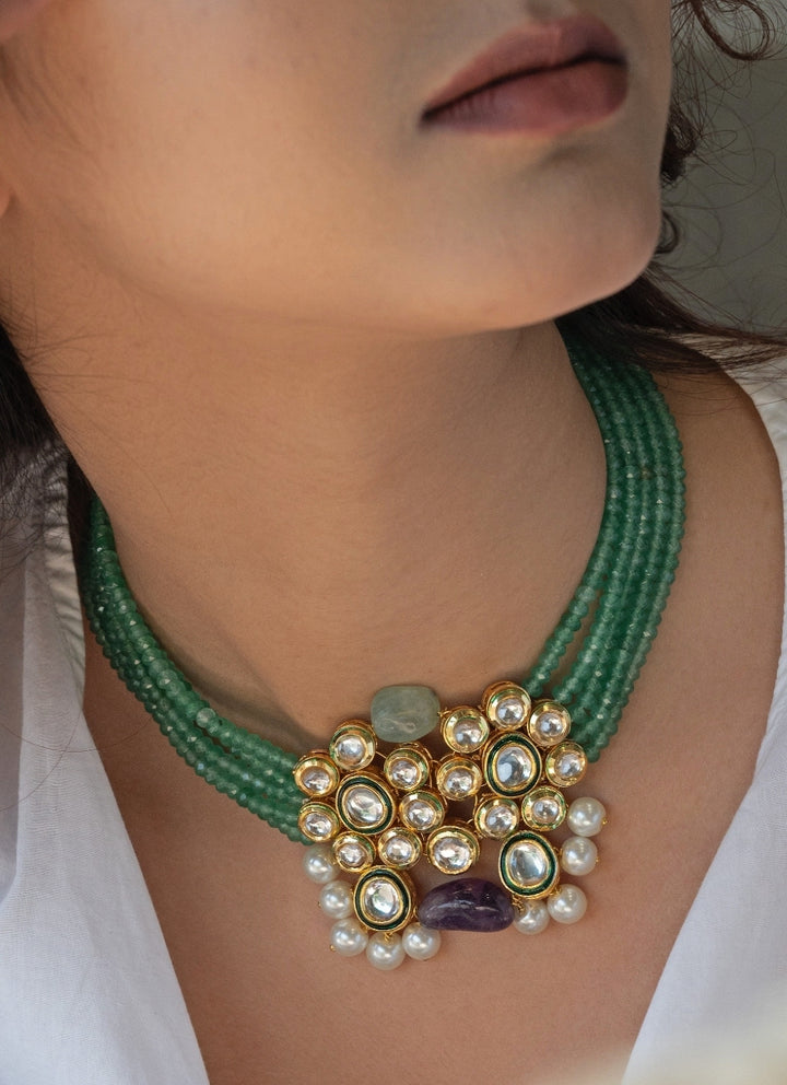 Green Kundan Necklace