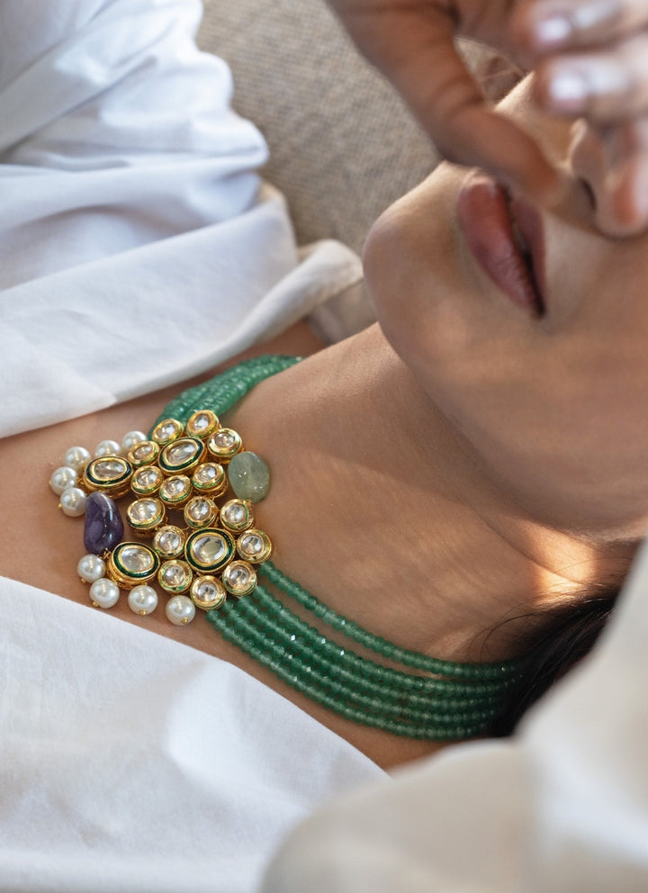 Green Kundan Necklace