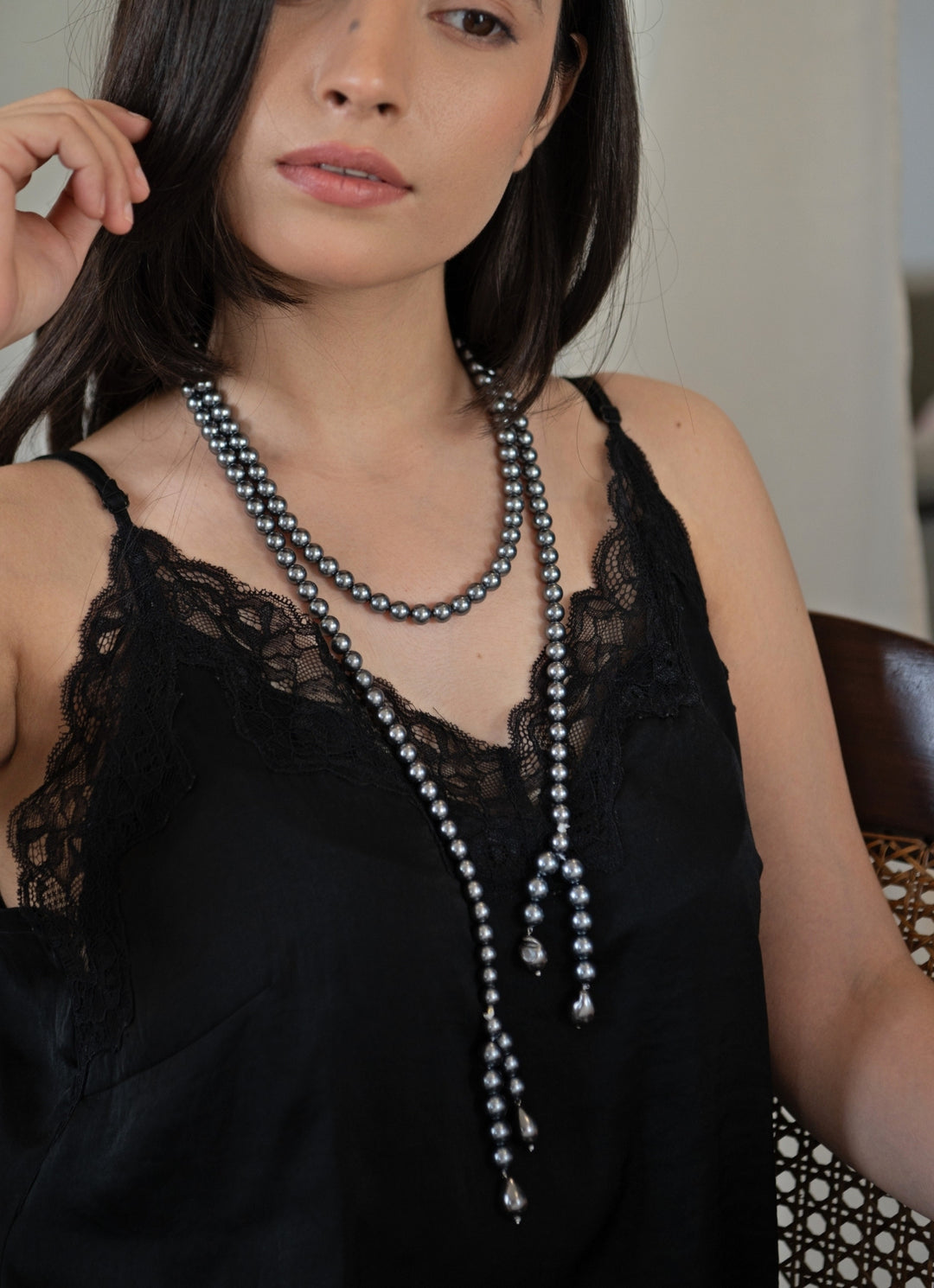 Grey Pearl Necklace