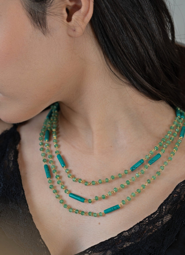 Mint Green Layered Necklace