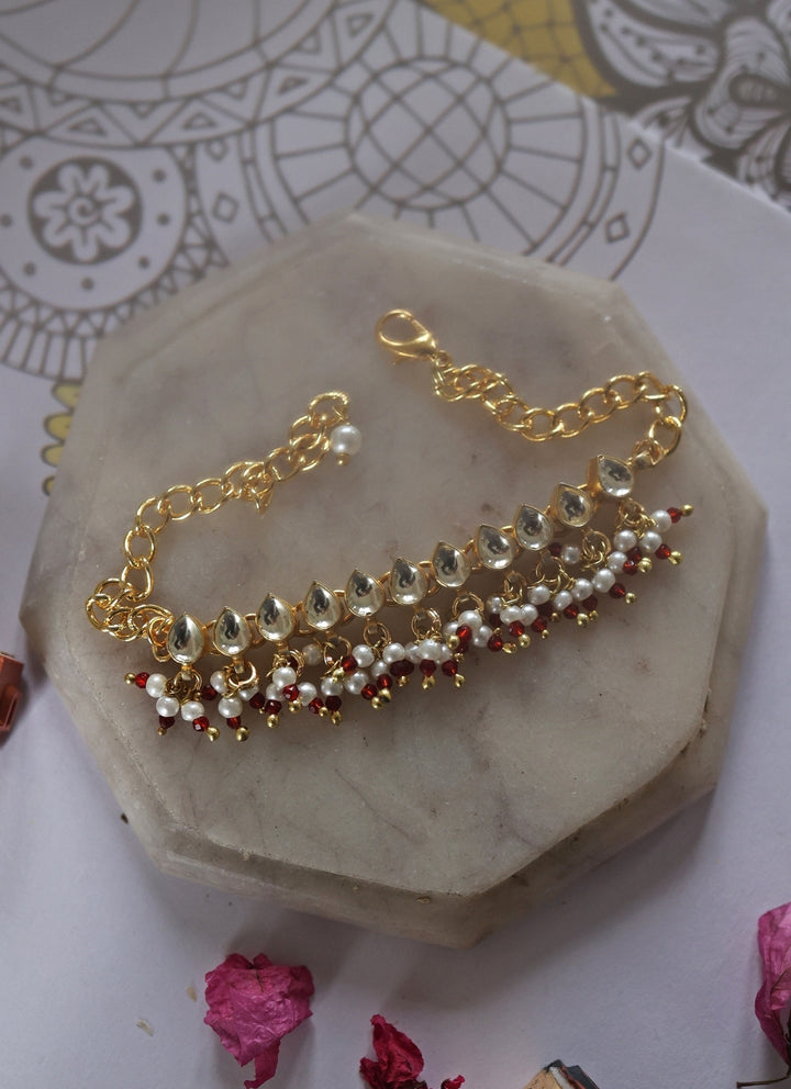 Red Kundan Bracelet