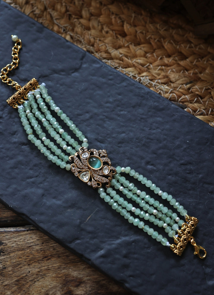 Mint Green Polki Bracelet