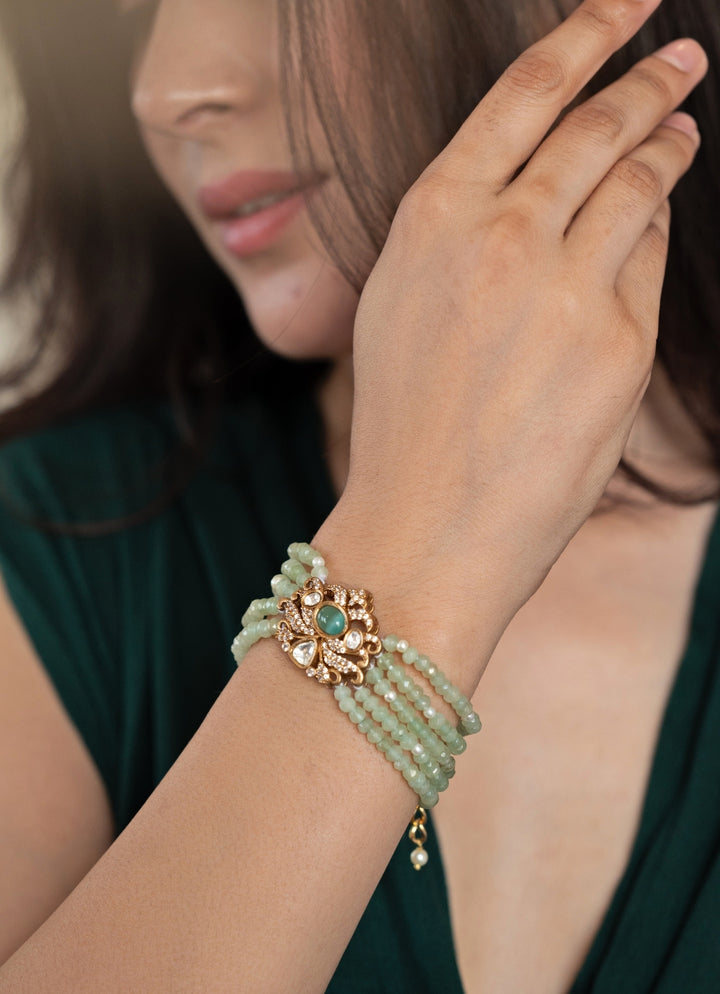 Mint Green Polki Bracelet
