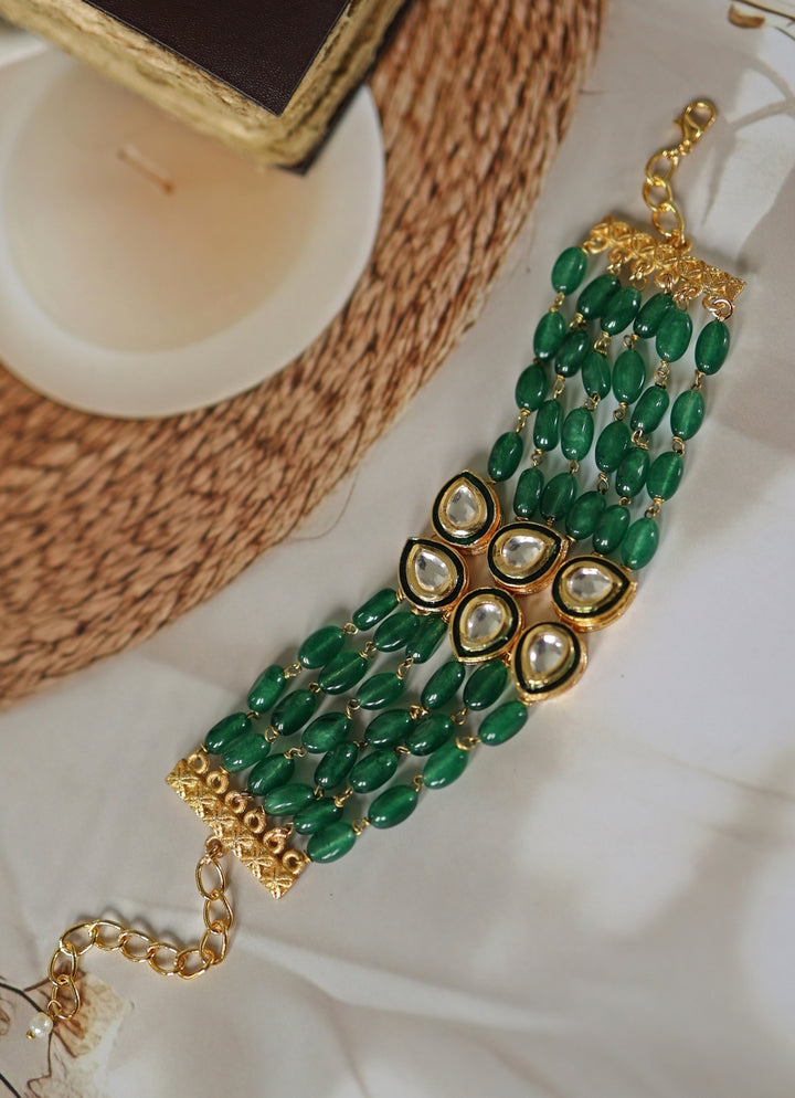 Green Kundan Bracelet
