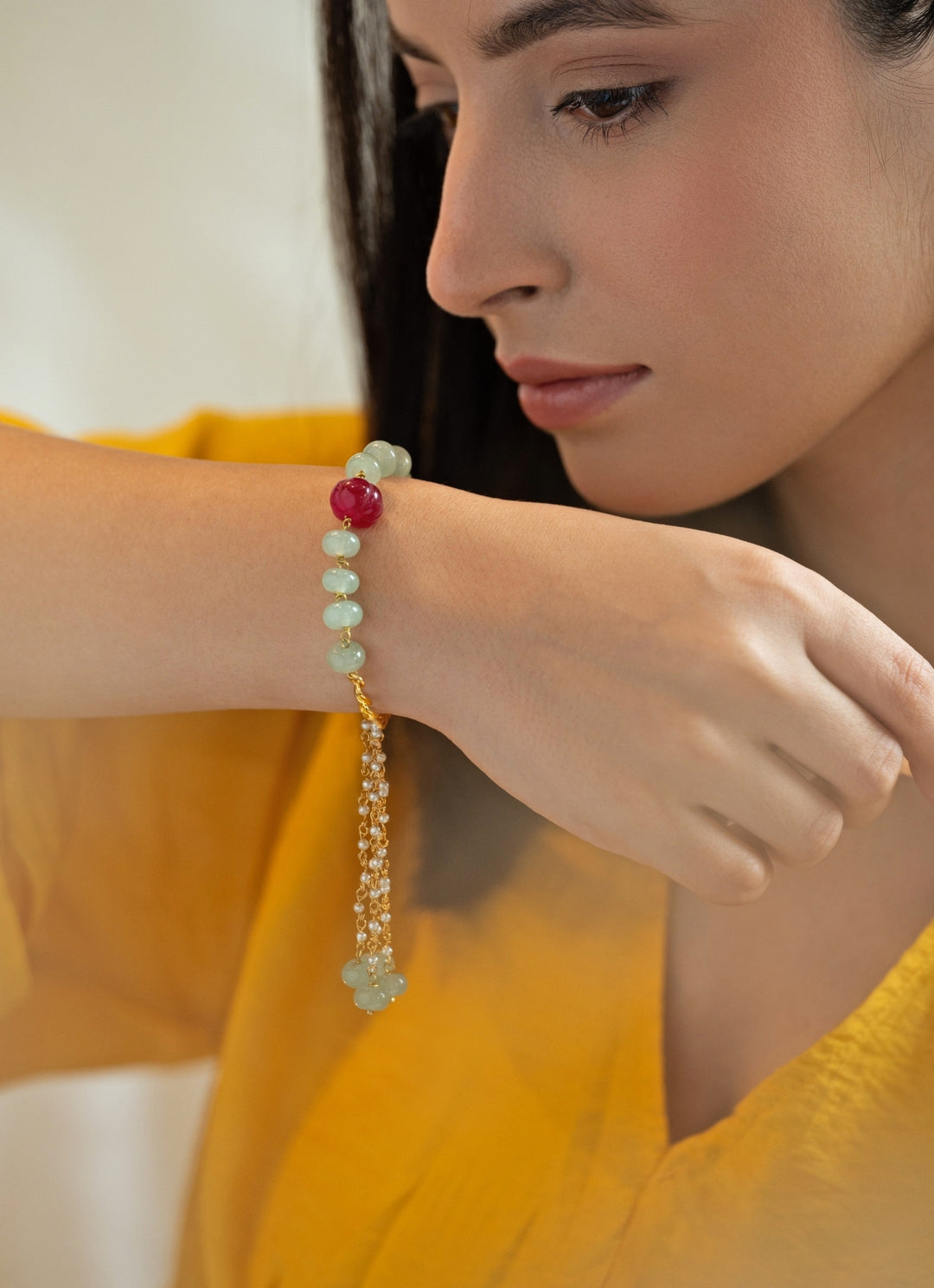 Mint Green Stone Bracelet