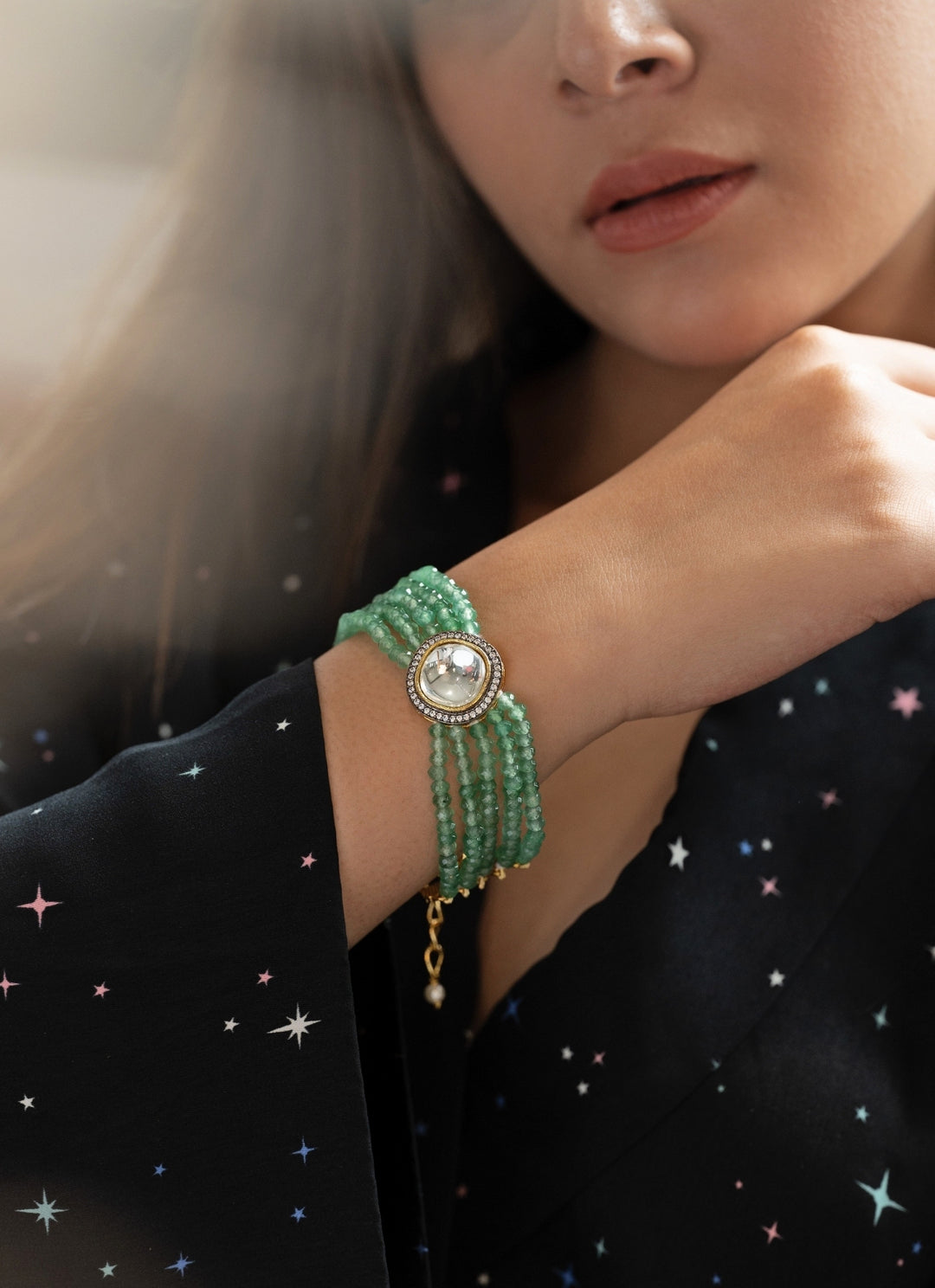 Green Polki Bracelet