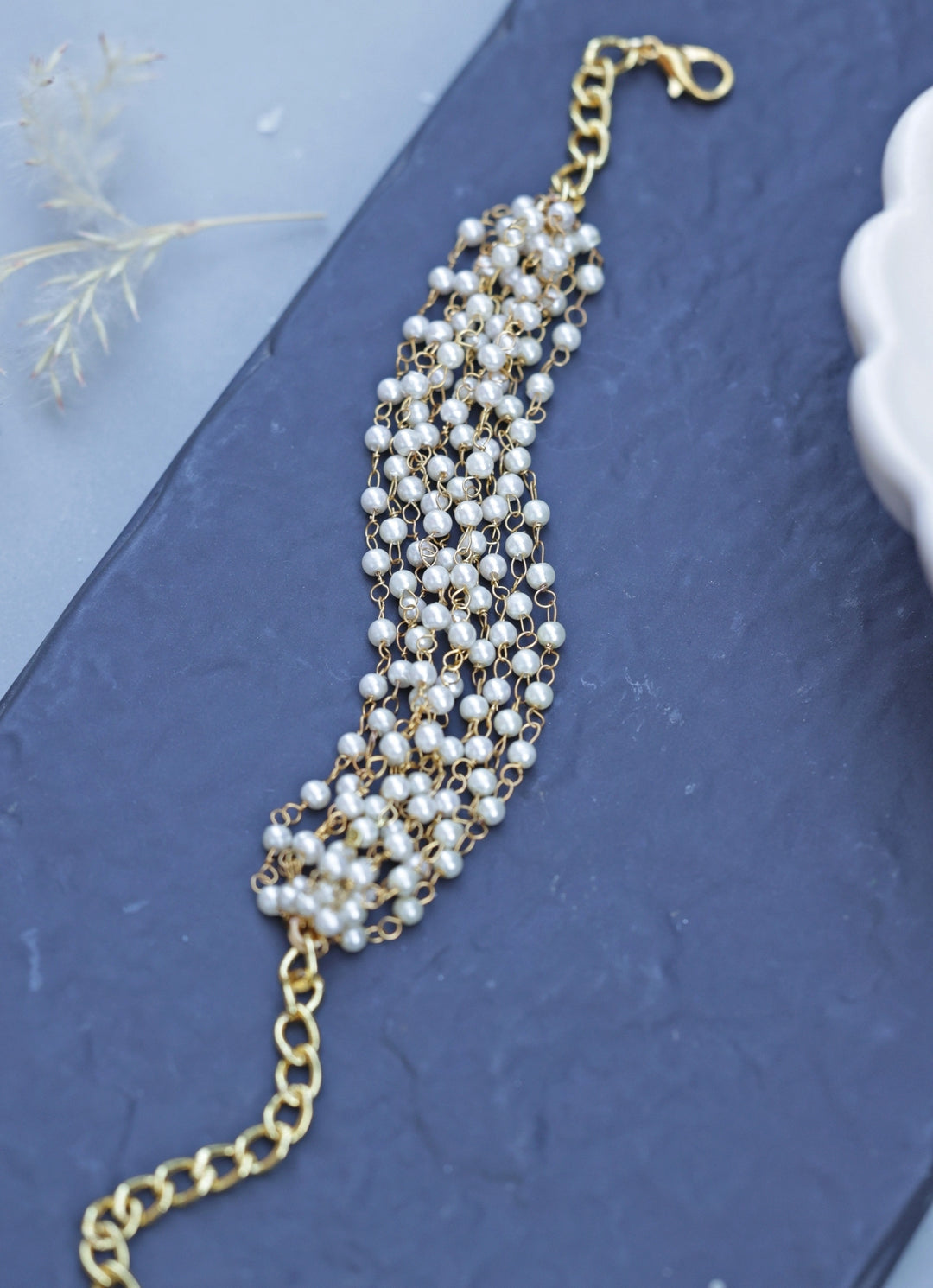 Gold Pearls Bracelet