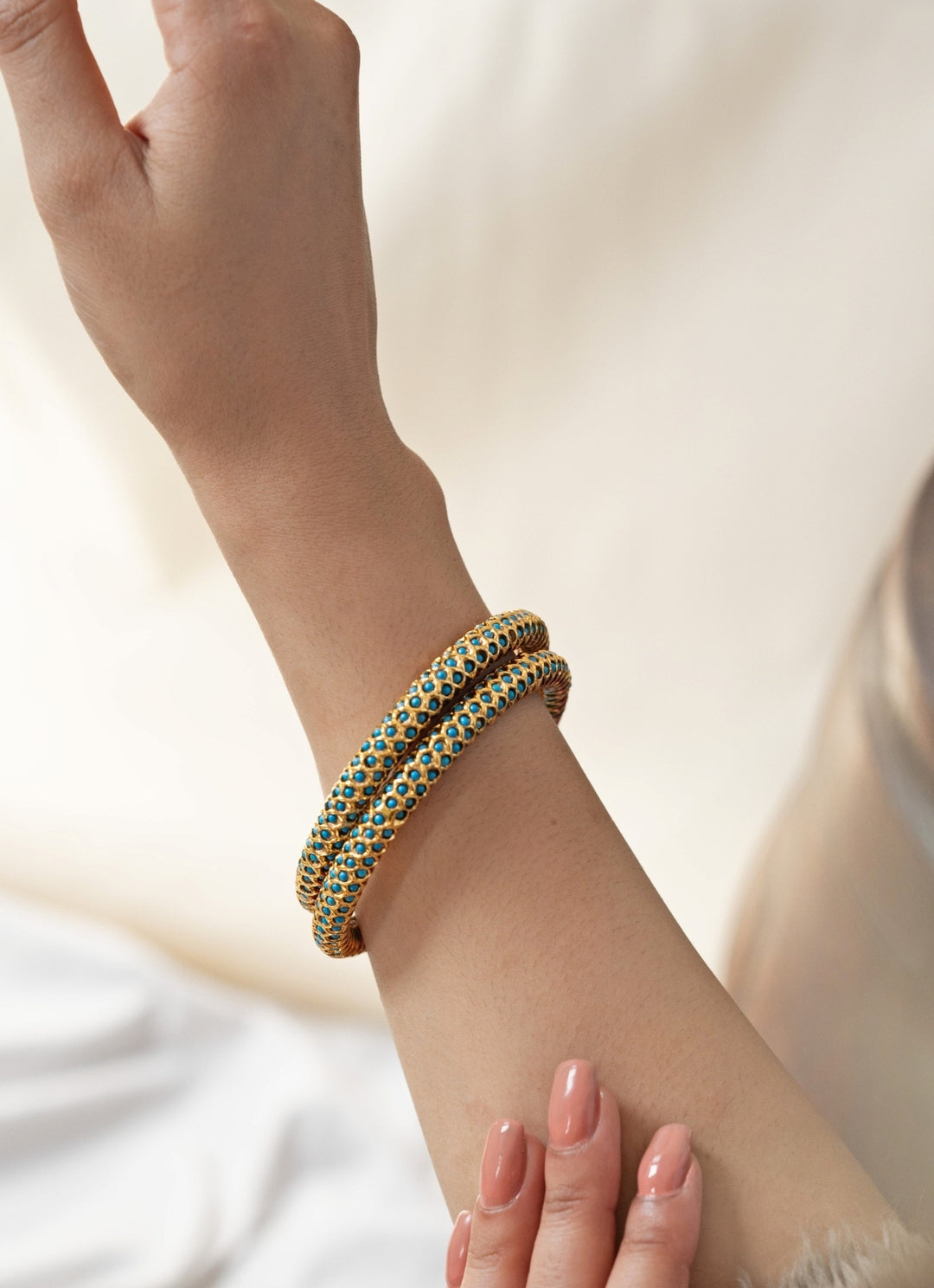 Turquoise Green Bangle Set