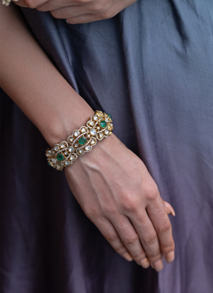 Green Polki Bangle