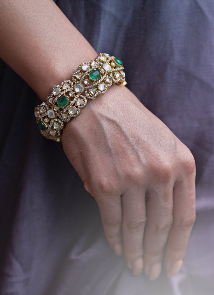 Green Polki Bangle