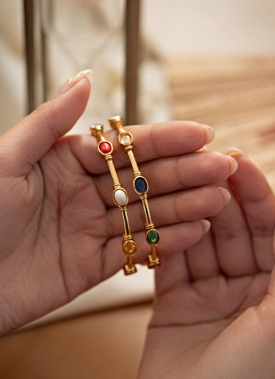 Mutlicolor Navratan Bangle Set