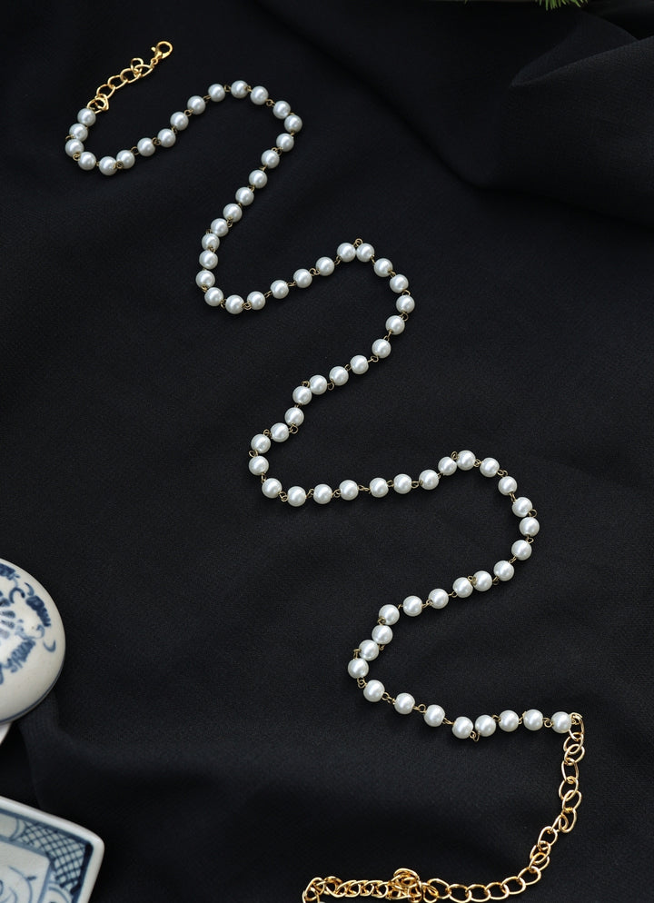 Gold Pearl Chain Waistbelt