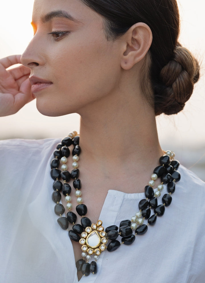 Black Kundan Necklace