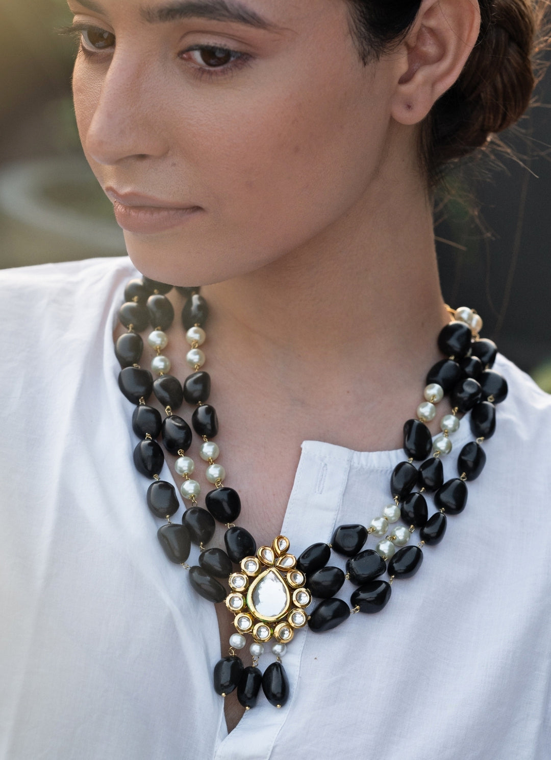 Black Kundan Necklace