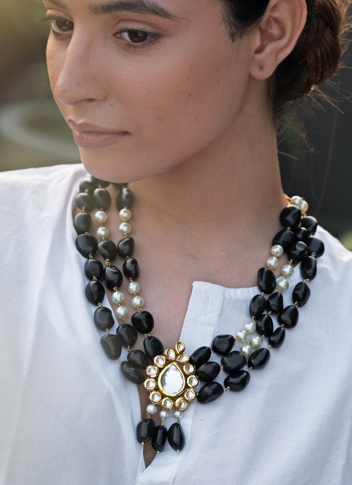 Black Kundan Necklace