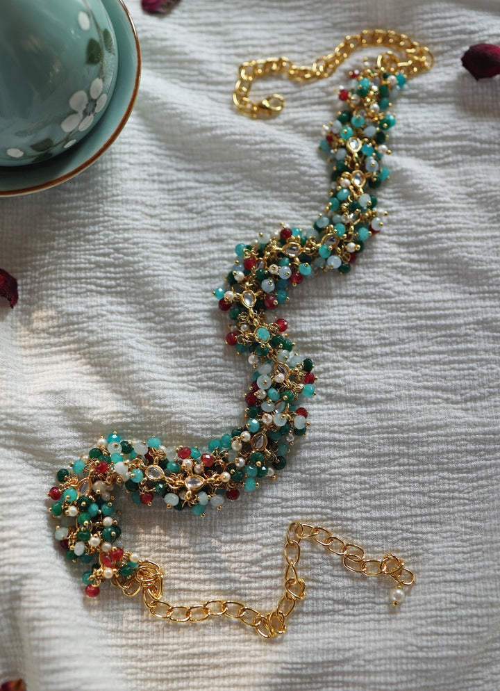Multicoloured Kundan Headband