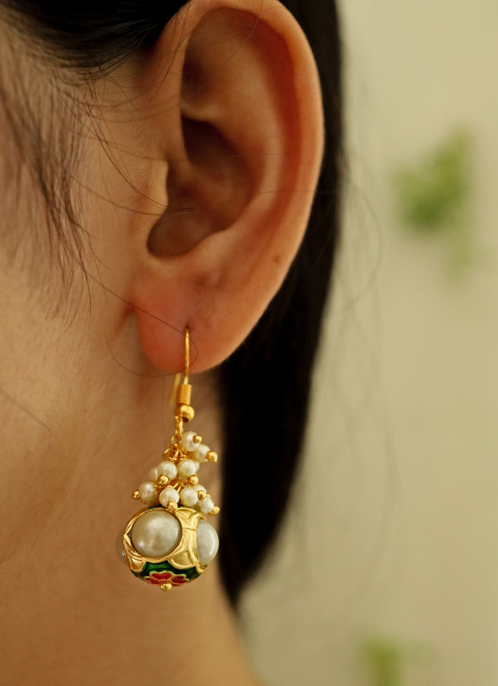 Gold Pearl Earrings