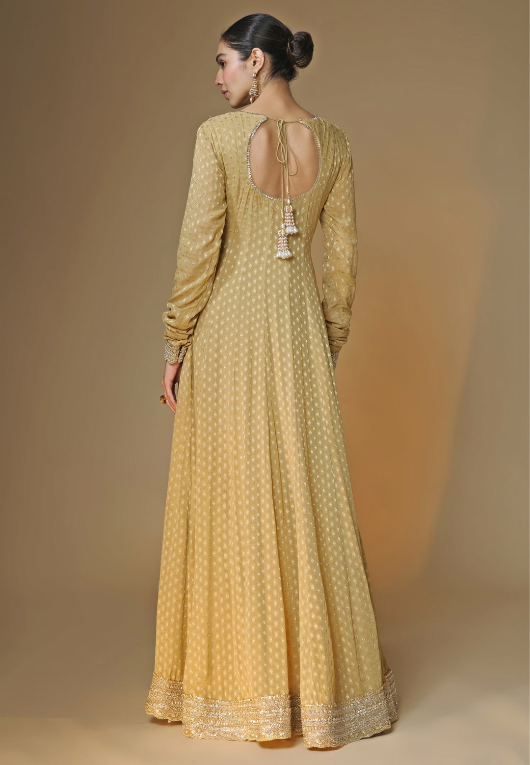 Champagne Gold Georgette Anarkali