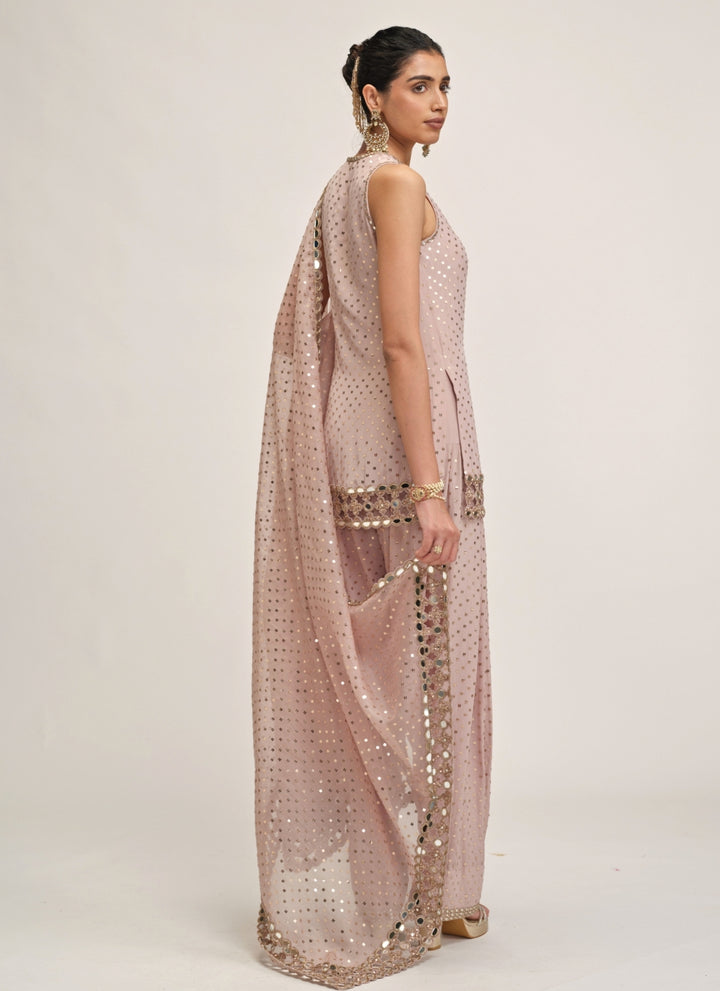 Ash Pink Georgette Kurta Salwar