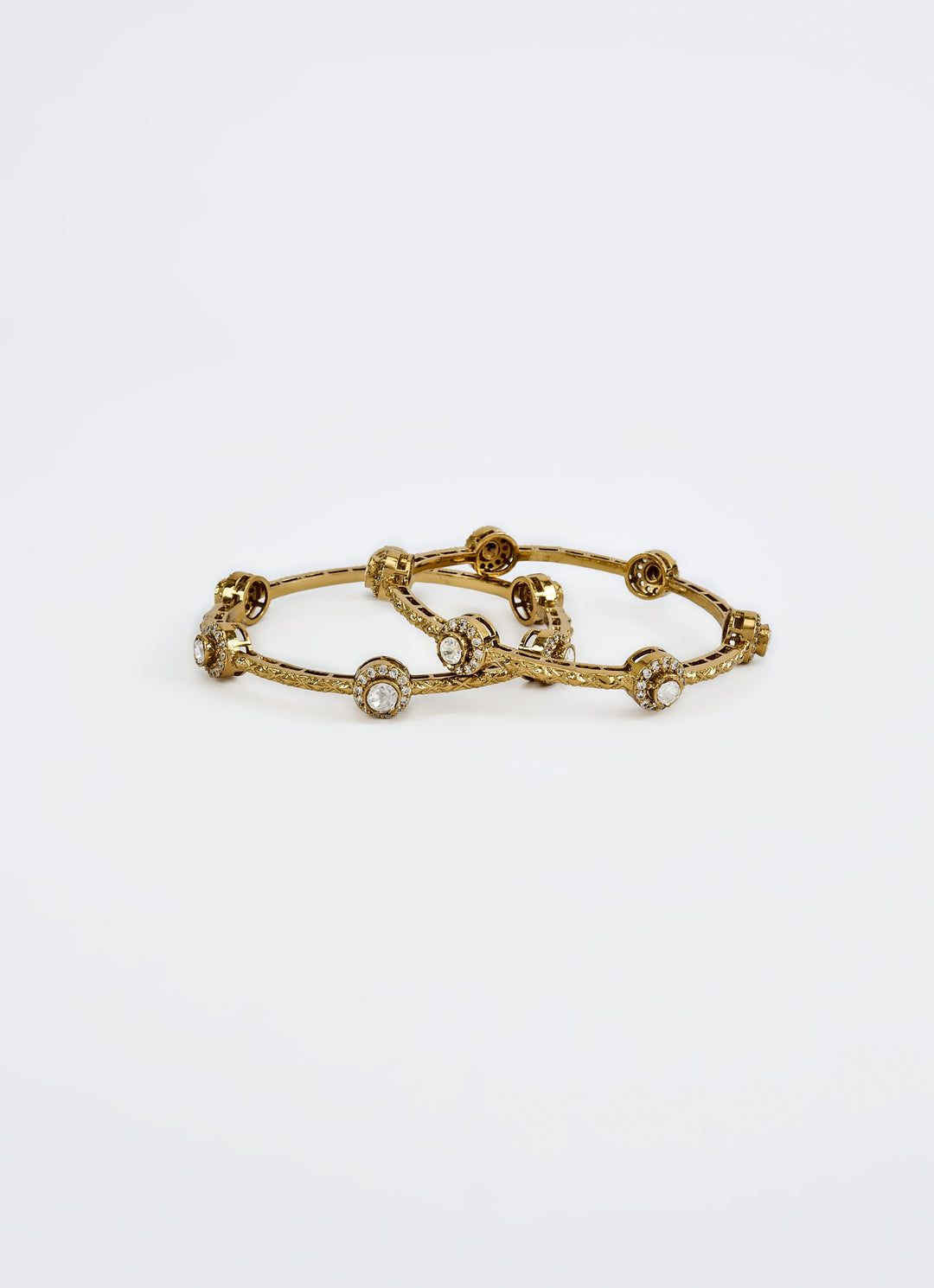 Kundan And Polki Gold Plated Bangles