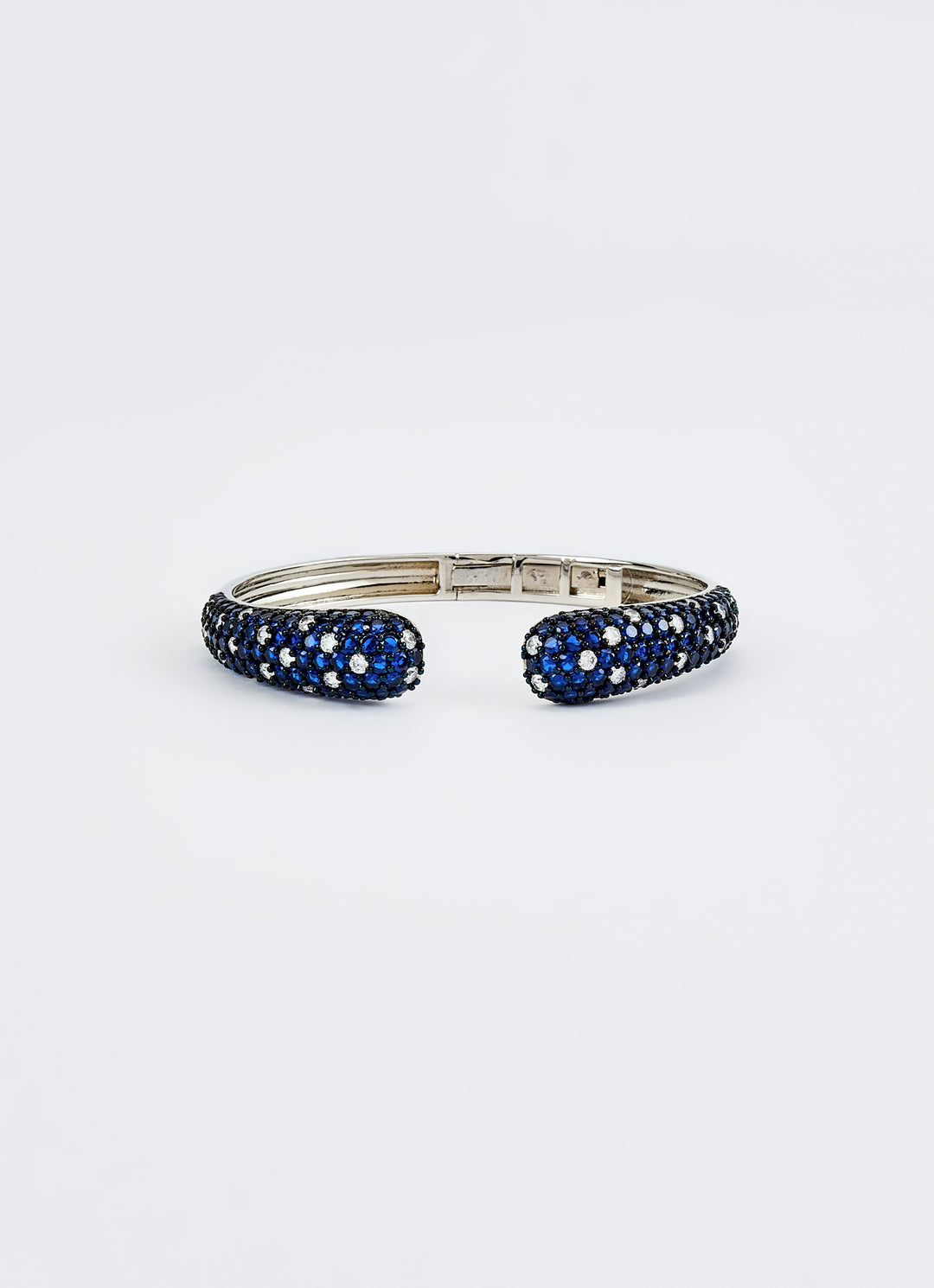 Blue And White Stones Metallic Bangle