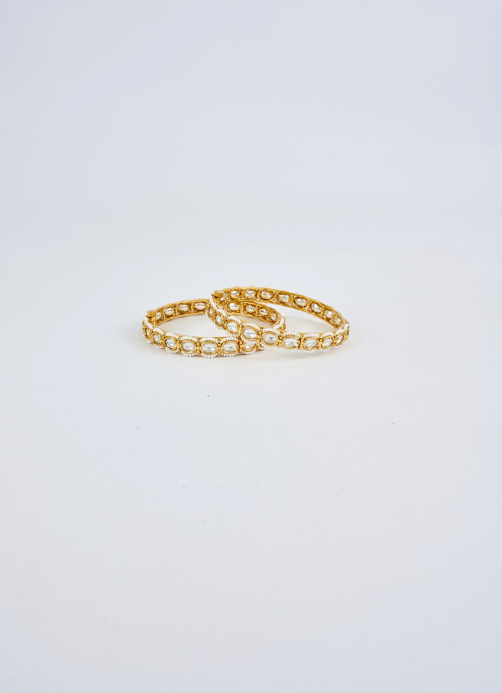Gold Plated White Stone Bracelet